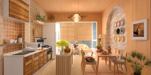 ^▪︎ Warm cozy kitchen and sofa in the hallway ▪︎^