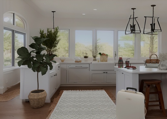 AI Homestyler {Modern Farmhouse Kitchen}  Design Rendering