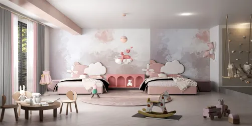 The twin girl room