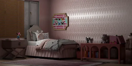 Family 2 little daughter room 