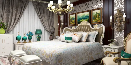 Victorian luxurious bedroom 