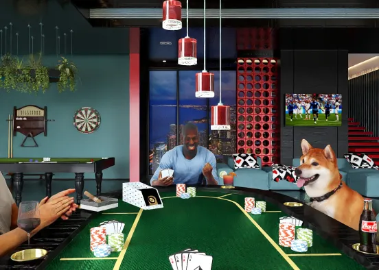 poker game In ny city roommate 
apartment floor 76 Design Rendering