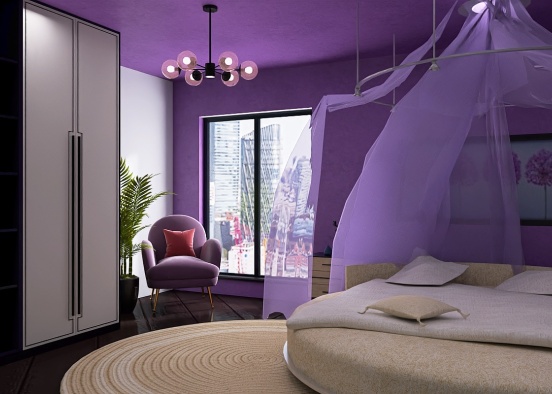 Lilac room Design Rendering