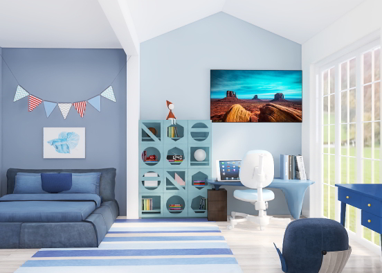 Blue room Design Rendering