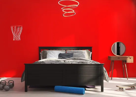 sporty bedroom  Design Rendering