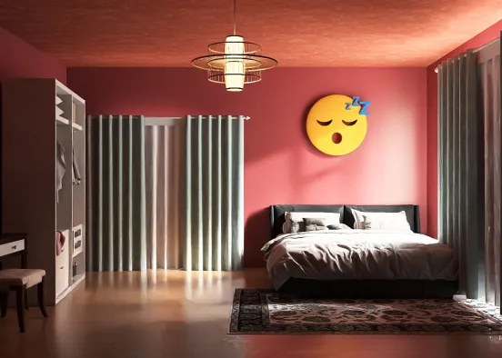 a perfect bedroom Design Rendering