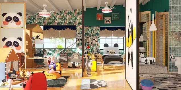 🐼 themed kids room