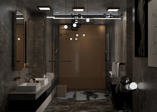il bagno moderno  Design Rendering