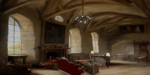 a gothic meeting room
