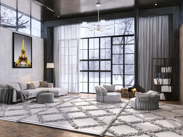 Homey winter million $ living room