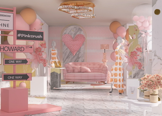 #pinkcrush pop up store Design Rendering