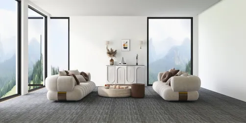 Quiet living room in mountain 