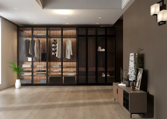 luxury dressing room Design Rendering