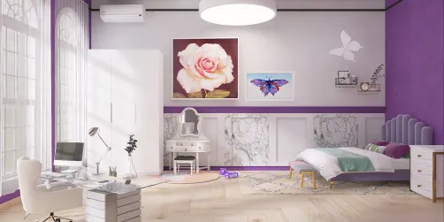 purple and white 