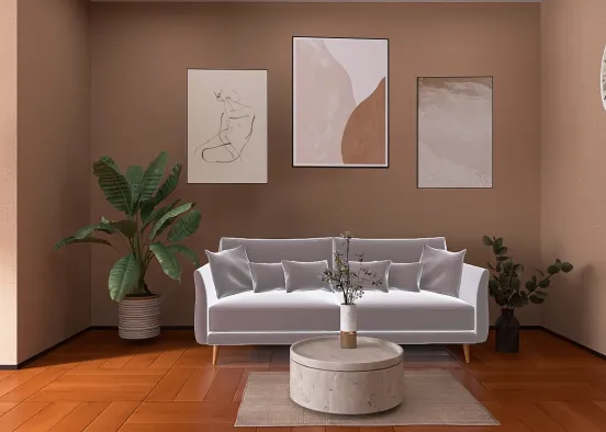 Aesthetic Living room  Design Rendering