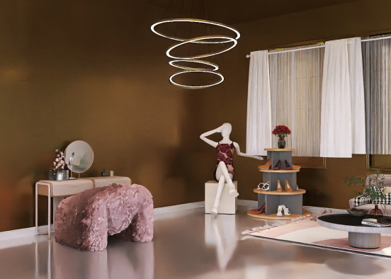 Stylish Hollywood dressing room Design Rendering