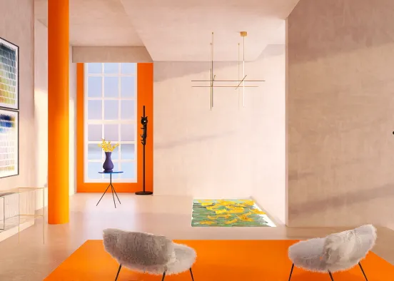 Orange room Design Rendering