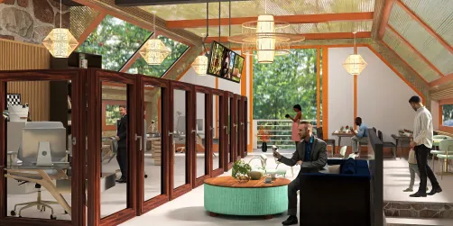 Hybrid Office and Restaurant