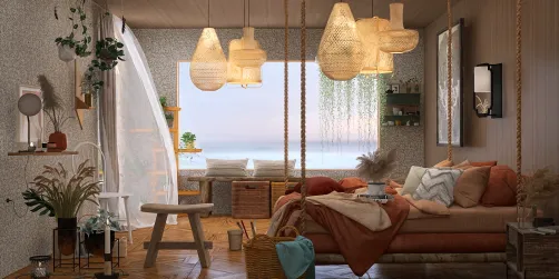 Bohemian messy room