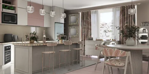 Soft chic kitchen/dining
