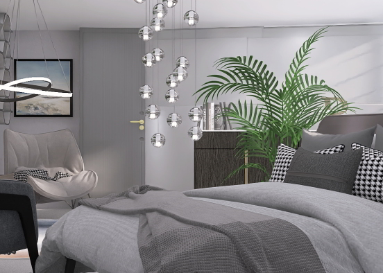 Soothing and pleasant guest room Design Rendering