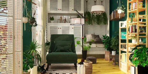 Beautiful reading corner.