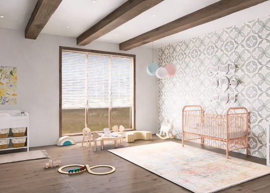 trendy baby room Design Rendering