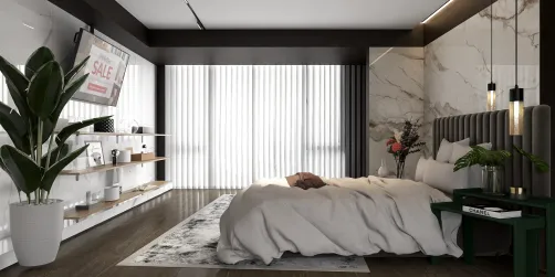 sypialnia w marmurach