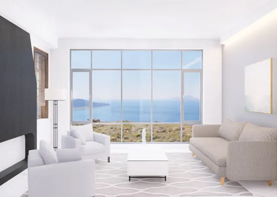 Billionaire 's living room  Design Rendering
