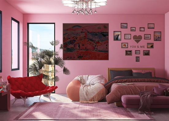 Pink Bedroom 💗 Design Rendering