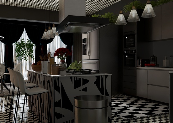 Kitchen and Dining room ❤️ Design Rendering