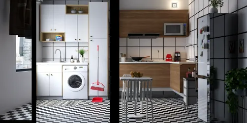 Cozinha Integrada com Área de Serviço 