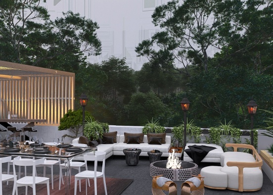 Elegant rooftop 😍🤍 Design Rendering