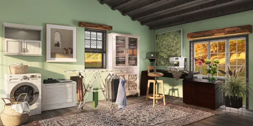 my dream laundry and sewing room