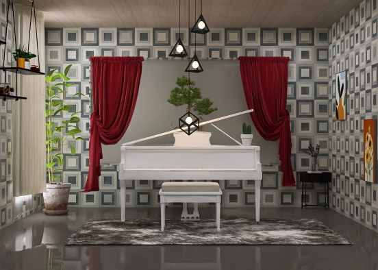 piano room  Design Rendering