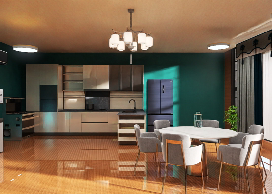Kitchen Interior Designe  Design Rendering