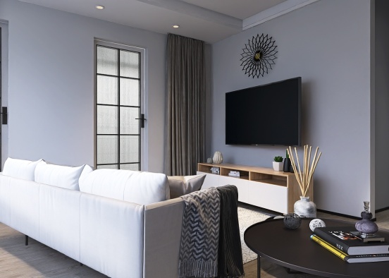 Modern Living room 🫧🩶 Design Rendering