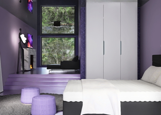 purple bedroom 🟪🟣💜 Design Rendering