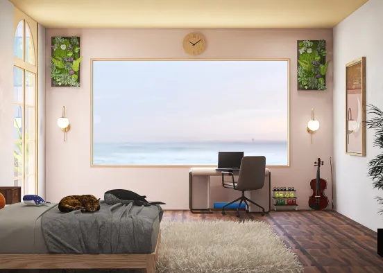 Grey / Comfy / Modern / Room Design Rendering