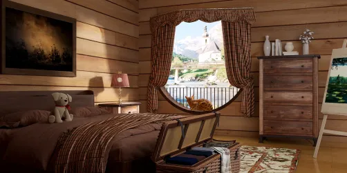 American country bedroom 