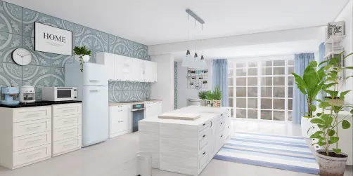 Light blue kitchen with style