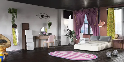 Pink and green eclectic 