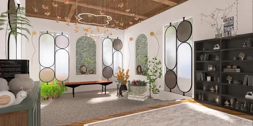 Cliff side and blooms