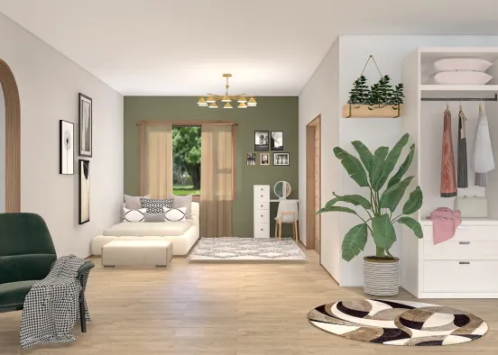 Green Bedroom!! Design Rendering