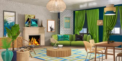 Blue and Green