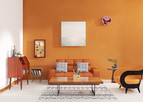 Autumnal living room Design Rendering