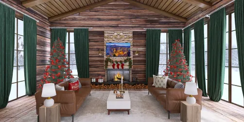 cozy christmas cabin!