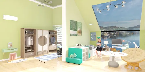 Quarto Verde para crianças