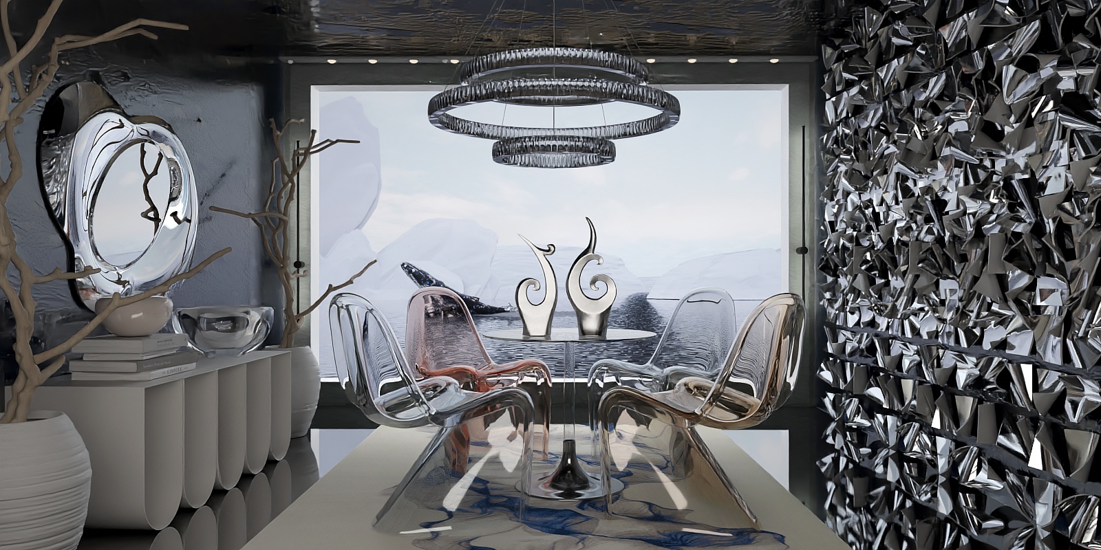 🩶🤍ice cristal room🤍🩶