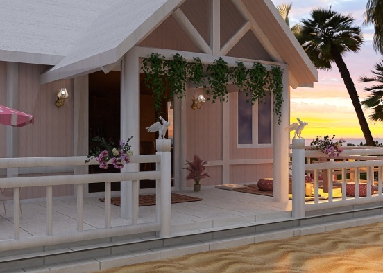 Romantic beach house  Design Rendering